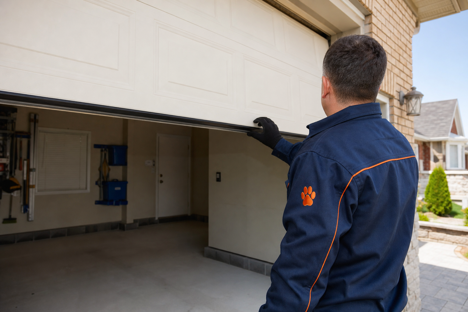 Garage door repair ajax - Chow Chow Garage Doors technician at work