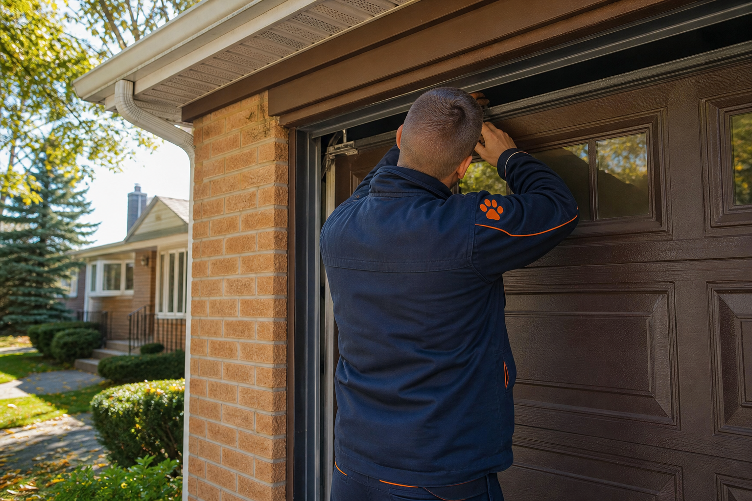 Garage door repair north york - Chow Chow Garage Doors technician at work