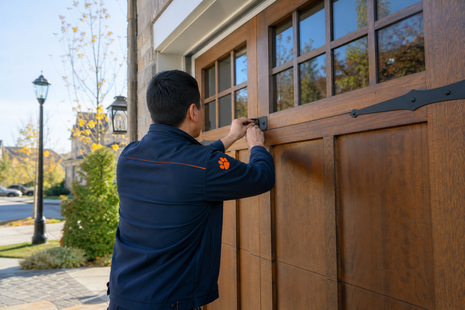 Garage door repair richmond hill - Chow Chow Garage Doors technician at work