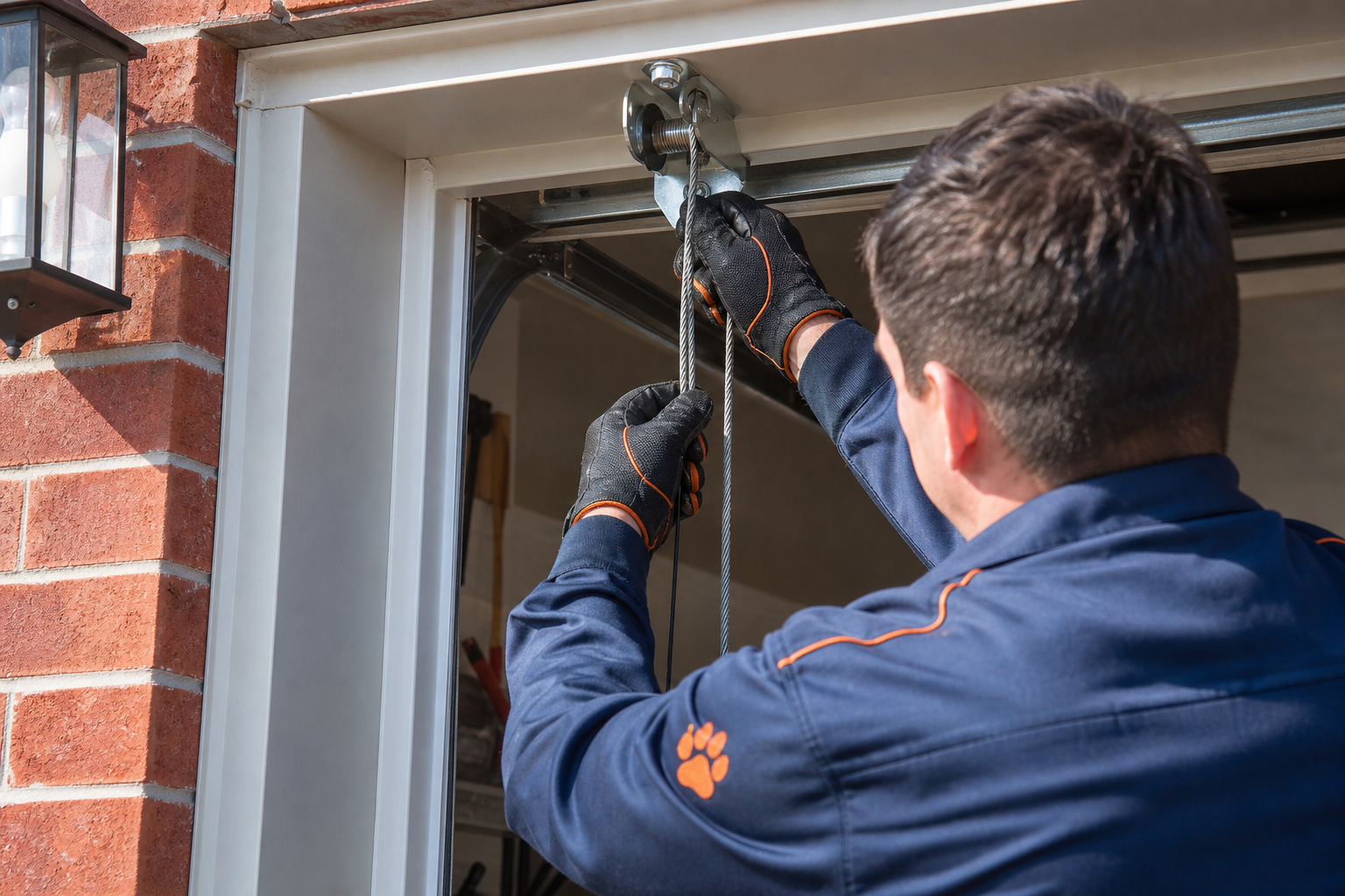 Garage door repair whitby - Chow Chow Garage Doors technician at work